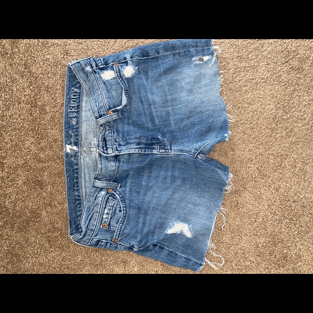 7 for all Mankind denim jean shorts